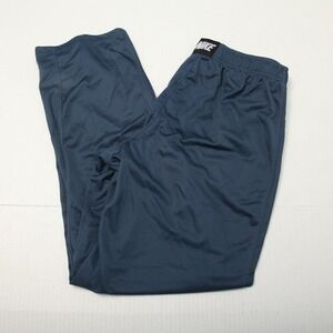 Nike Pants Mens Medium Blue Track Warm Up Athletic Stripe Polyester Joggers